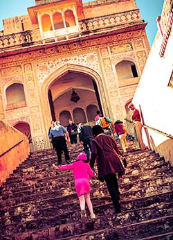 Upstairs - Amber Fort - Rajasthan, India